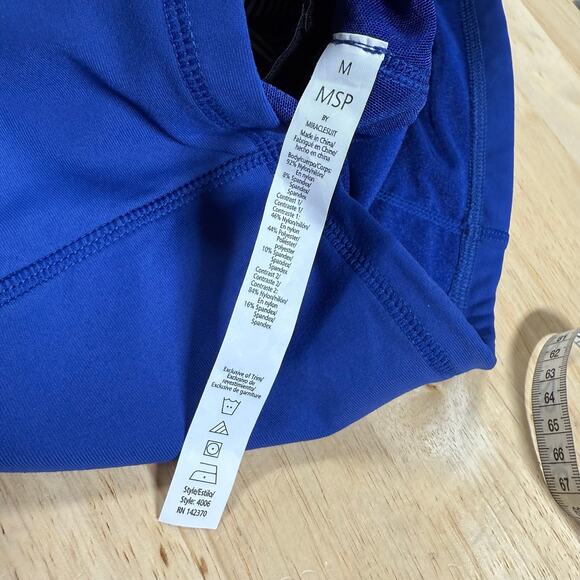 MSP by Miraclesuit NWT High Neck Tank Interior Bra Core Control Size M Blue - Picture 10 of 10